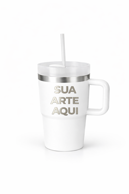 Copo Térmico Infantil Inox 500 ml com Alça | Personalizável a Laser