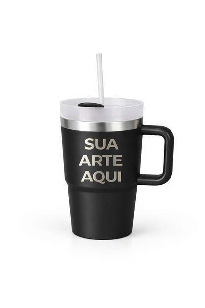 Copo Térmico Infantil Inox 500 ml com Alça | Personalizável a Laser