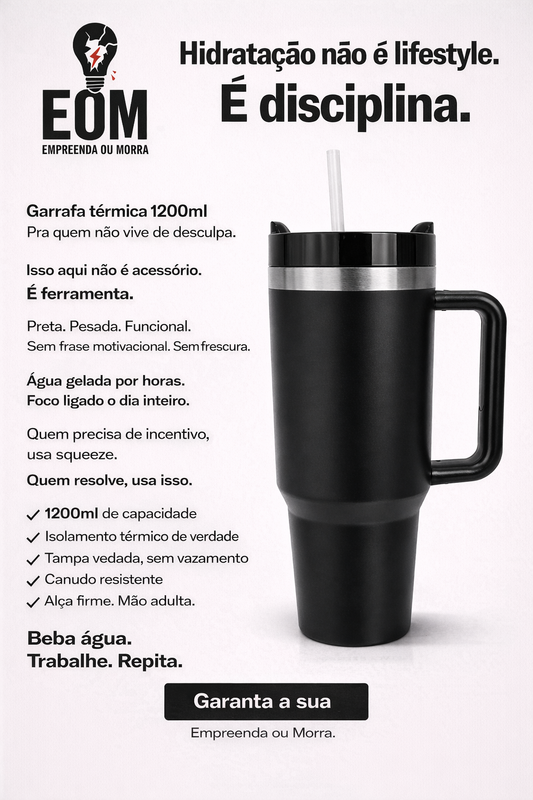 Copo Térmico 1,2L Estilo Premium com Alça | Personalizável