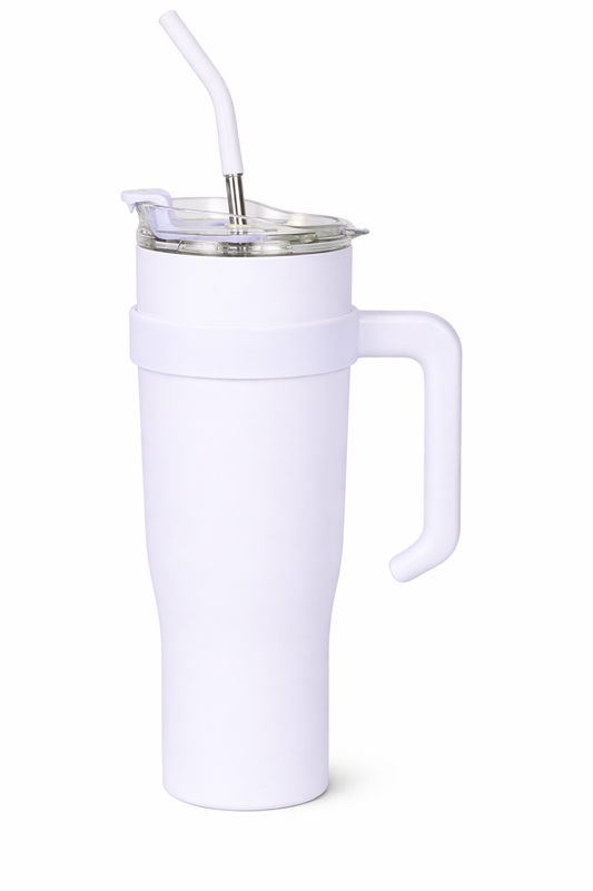 Copo Térmico 1,2L Tampa Acrílica + Canudo de Metal | Personalizável