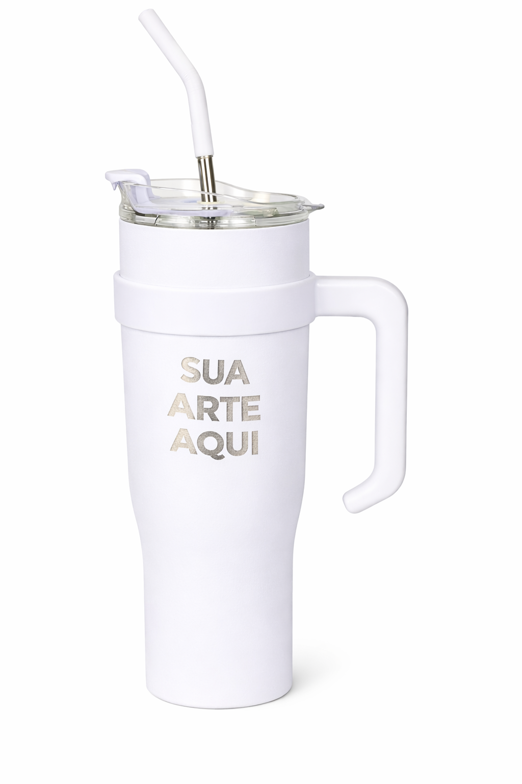 Copo Térmico 1,2L Tampa Acrílica + Canudo de Metal | Personalizável