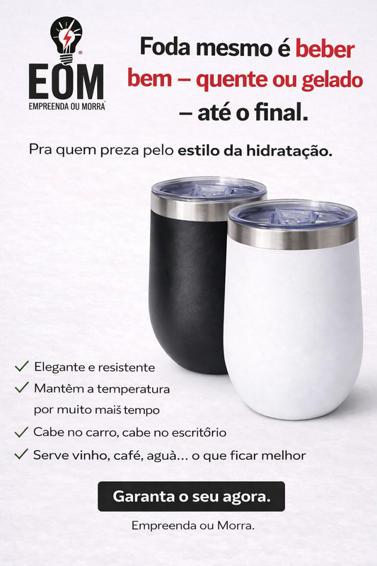 Copo Térmico Inox 400 ml | Simples, Robusto e Feito Pra Uso Real