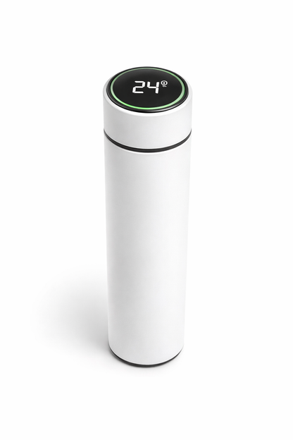Garrafa Térmica Inox 500 ml com Visor Digital | Precisão no Dia a Dia