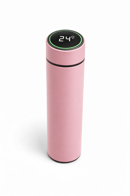 Garrafa Térmica Inox 500 ml com Visor Digital | Precisão no Dia a Dia