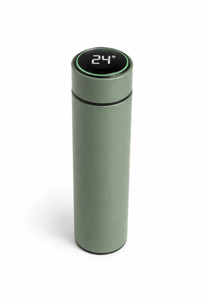 Garrafa Térmica Inox 500 ml com Visor Digital | Precisão no Dia a Dia